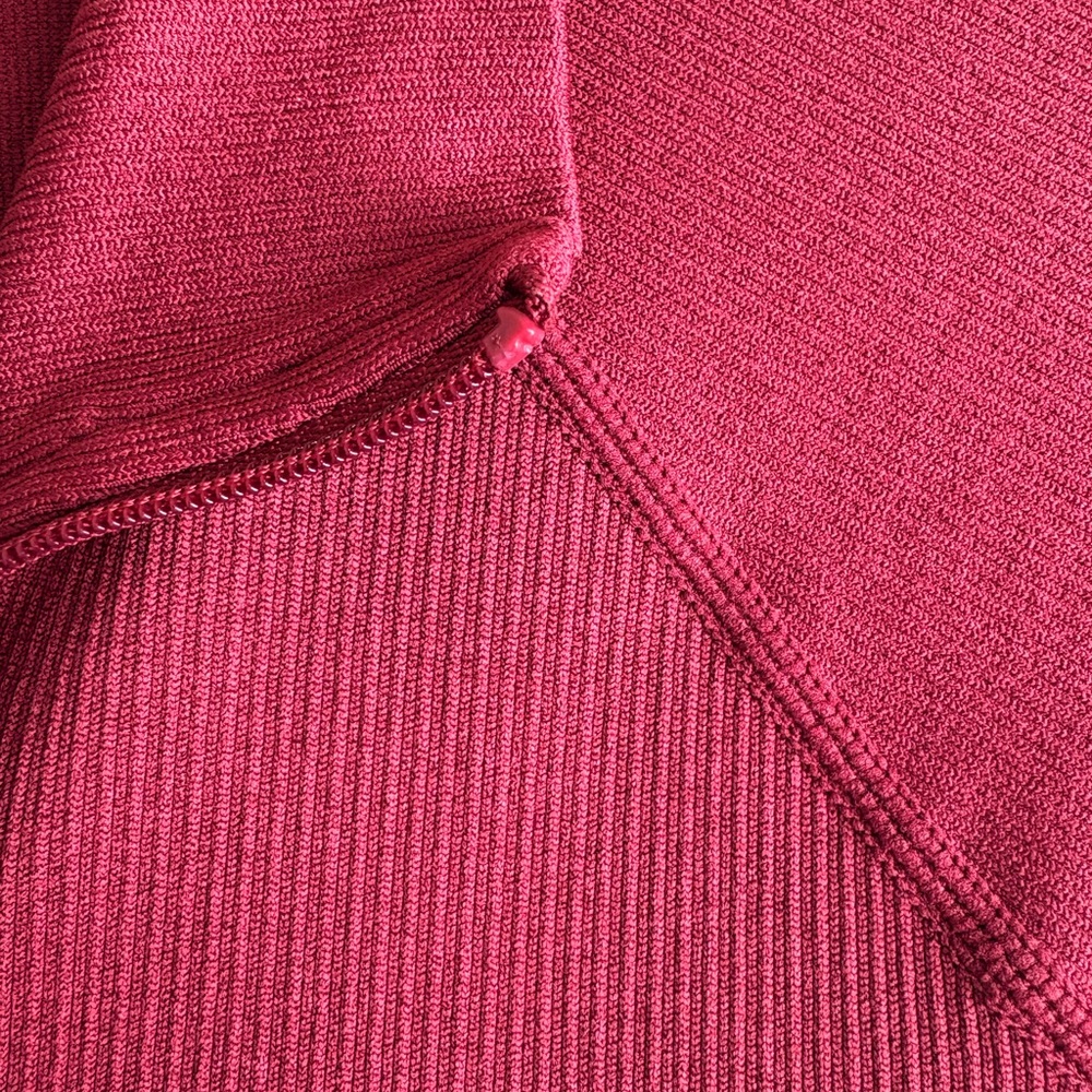 Fabletics Black Cherry Ribbed Full Zip Jacket Siz… - image 5